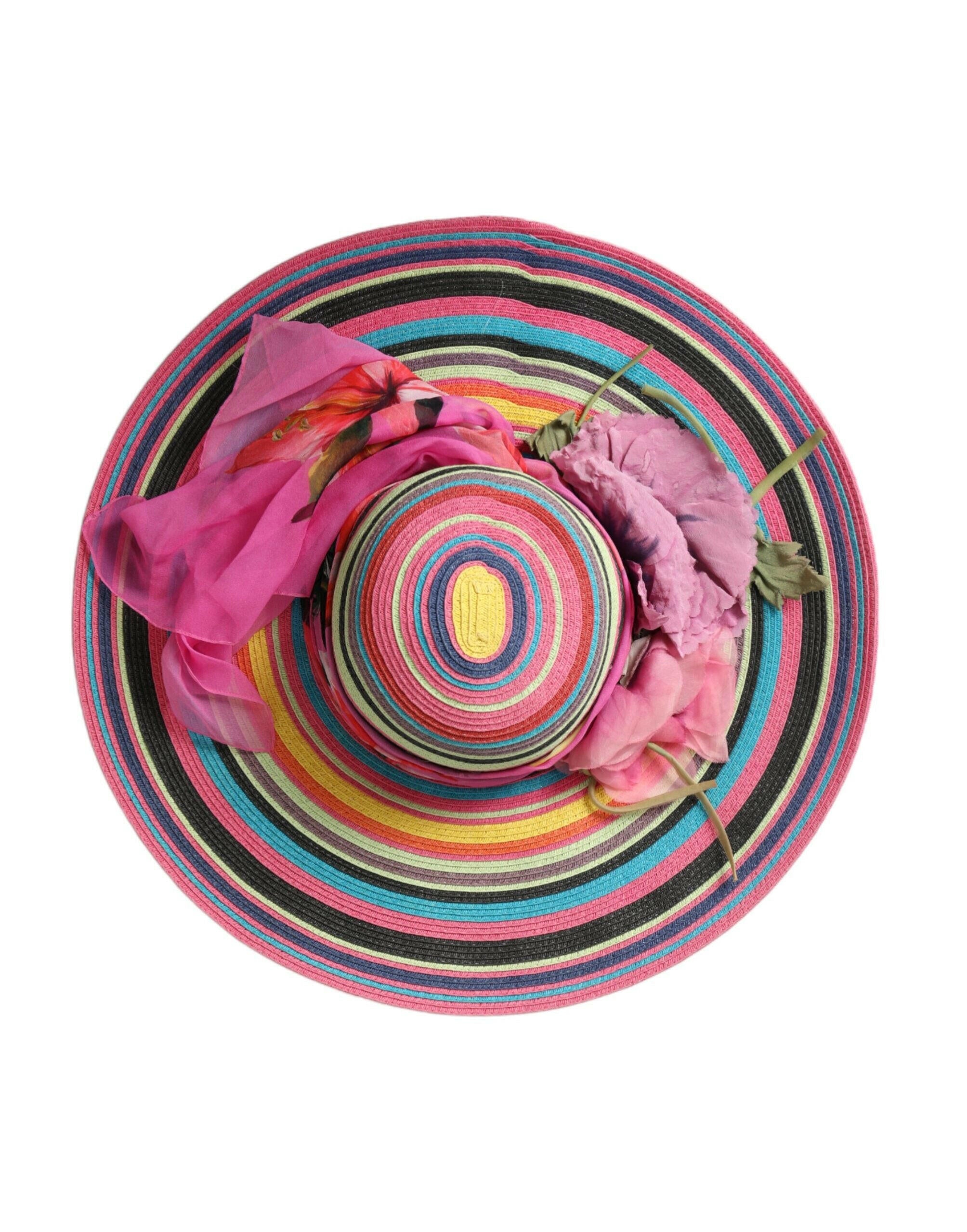 Dolce & Gabbana Multicolor Fantasy Wide Brim Floppy Hat -   -  Dolce & Gabbana.