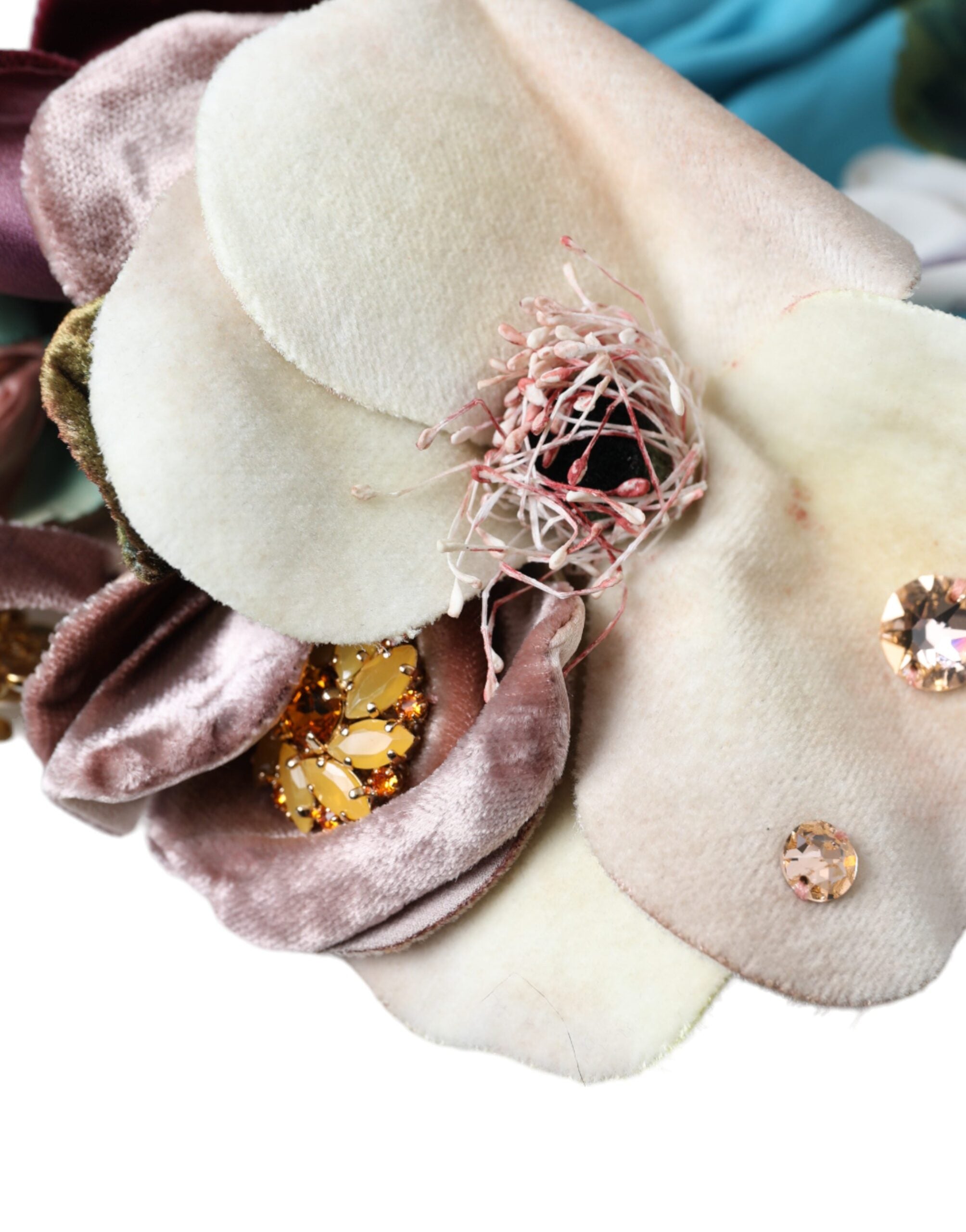 Dolce & Gabbana Blue Floral Motif Turban Head Hat Women -   -  Dolce & Gabbana.
