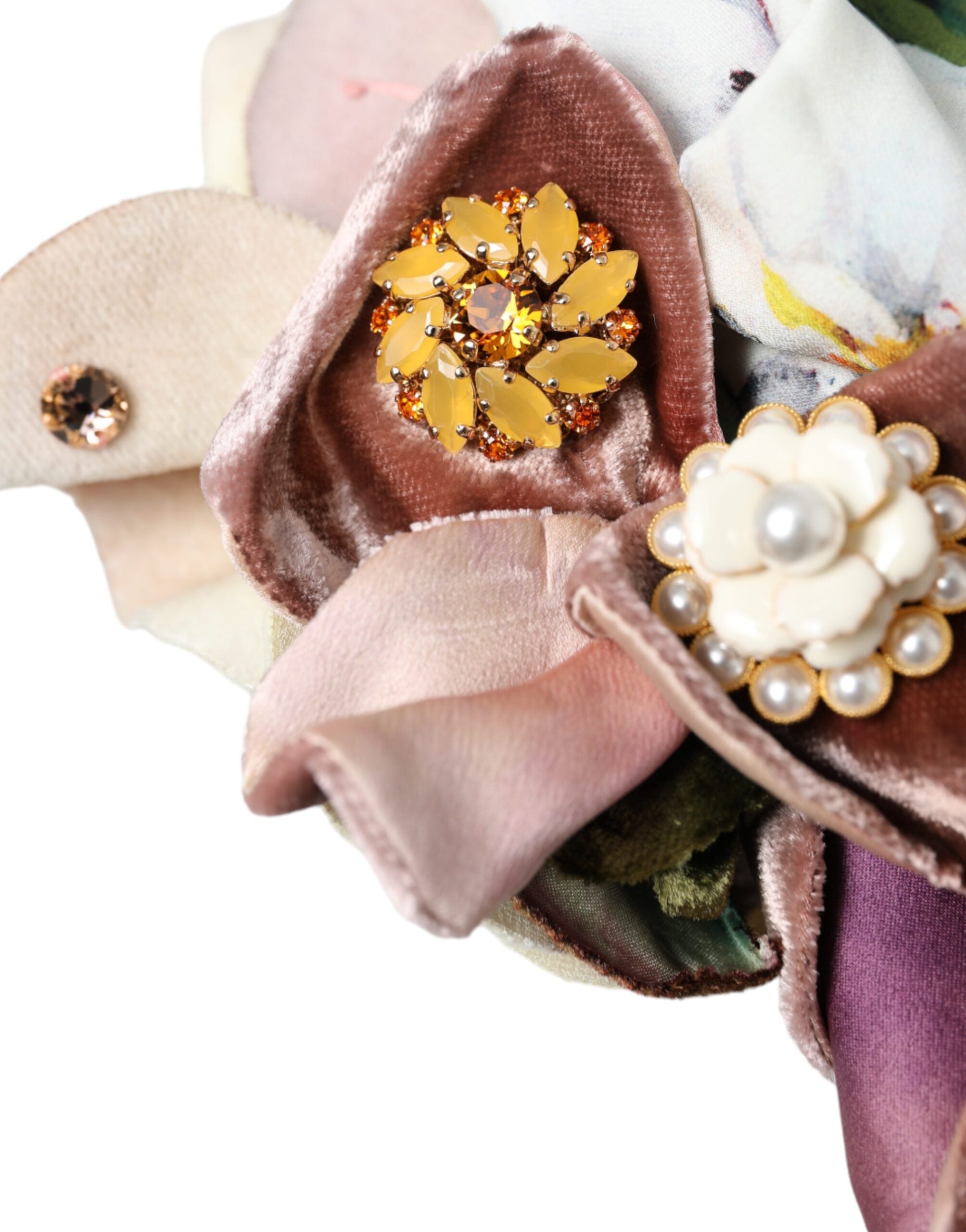 Dolce & Gabbana Blue Floral Motif Turban Head Hat Women -   -  Dolce & Gabbana.
