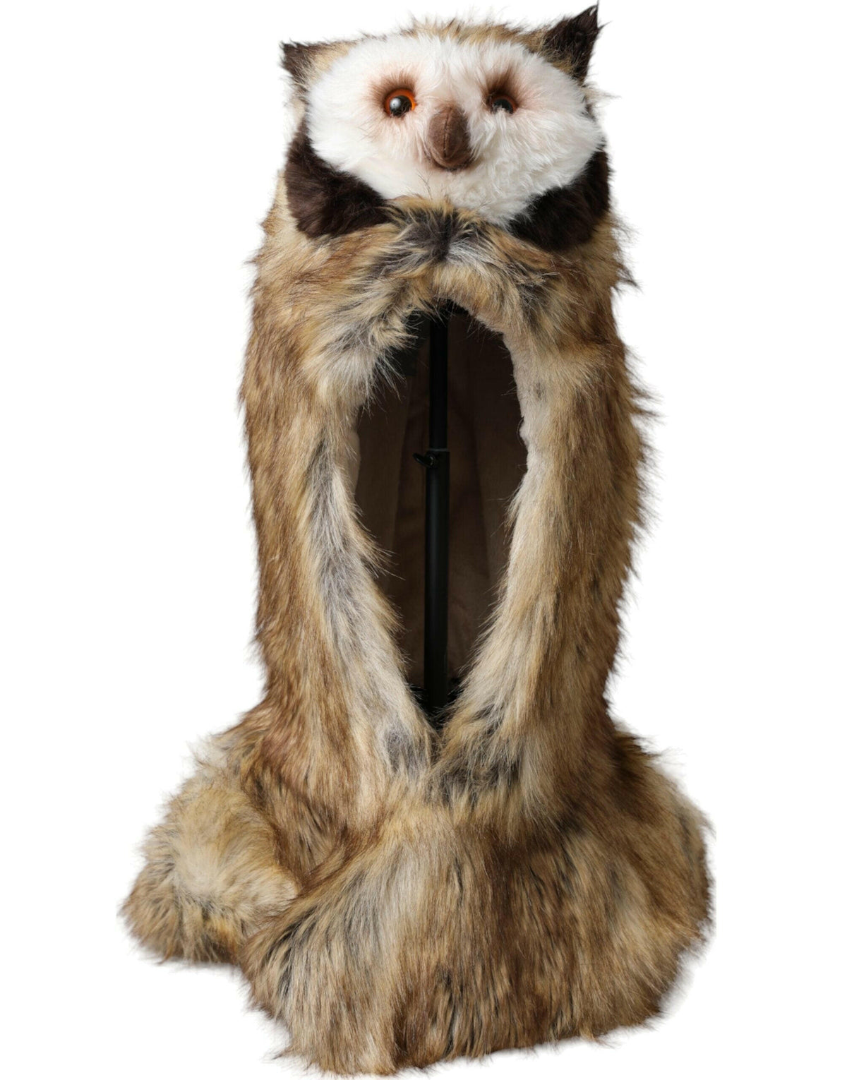 Dolce & Gabbana Brown Owl Faux Fur Whole Head Cap Hat -   -  Dolce & Gabbana.
