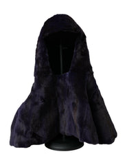 Dolce & Gabbana Black Weasel Fur Whole Head Wrap Hat -   -  Dolce & Gabbana.