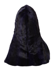 Dolce & Gabbana Black Weasel Fur Whole Head Wrap Hat -   -  Dolce & Gabbana.
