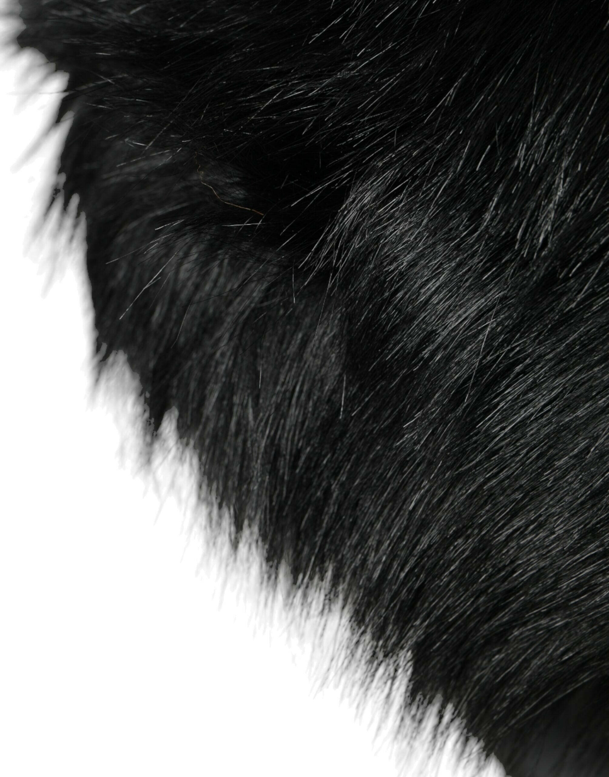 Dolce & Gabbana Black Faux Fur Womens Bucket Hat -   -  Dolce & Gabbana.