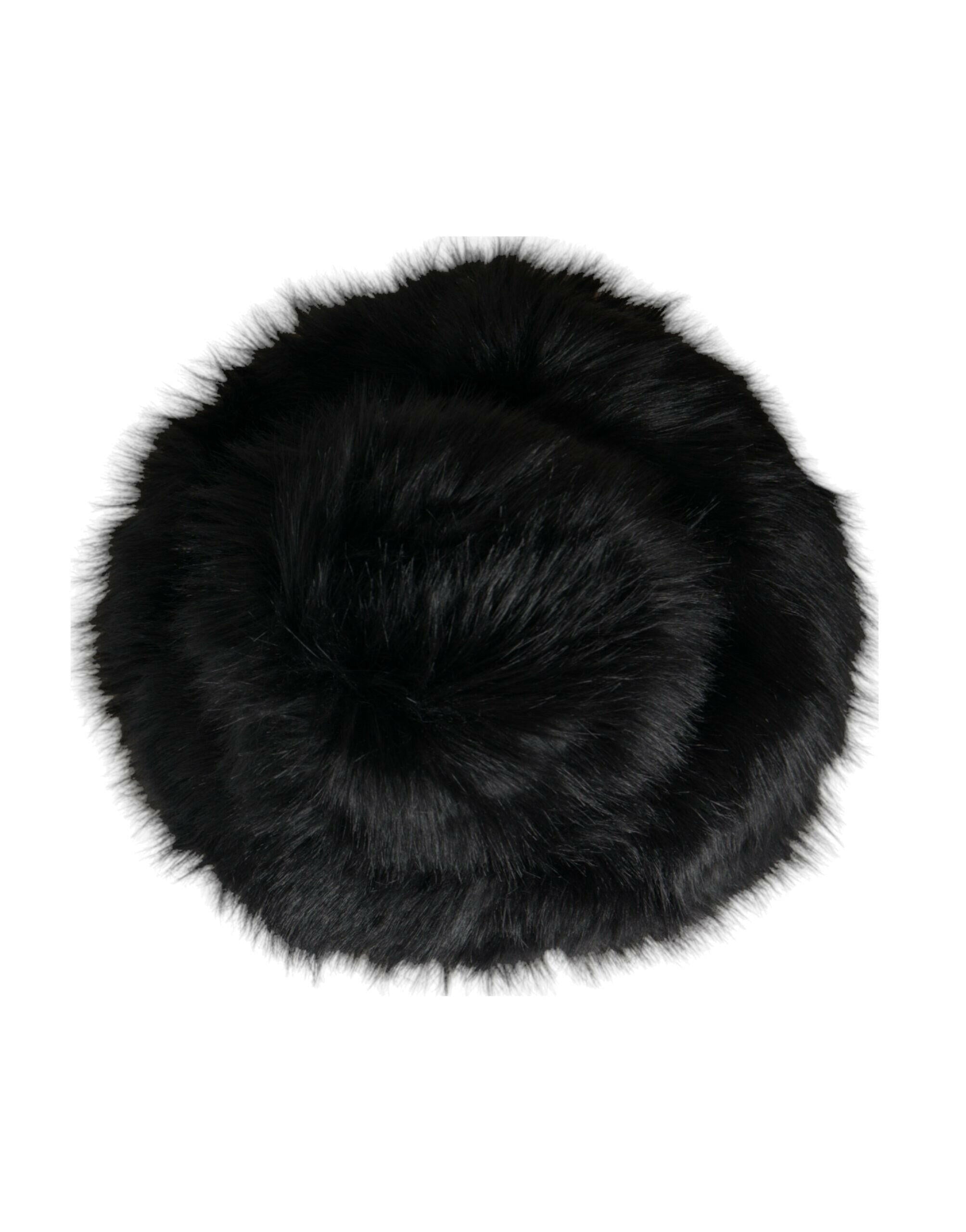 Dolce & Gabbana Black Faux Fur Womens Bucket Hat -   -  Dolce & Gabbana.