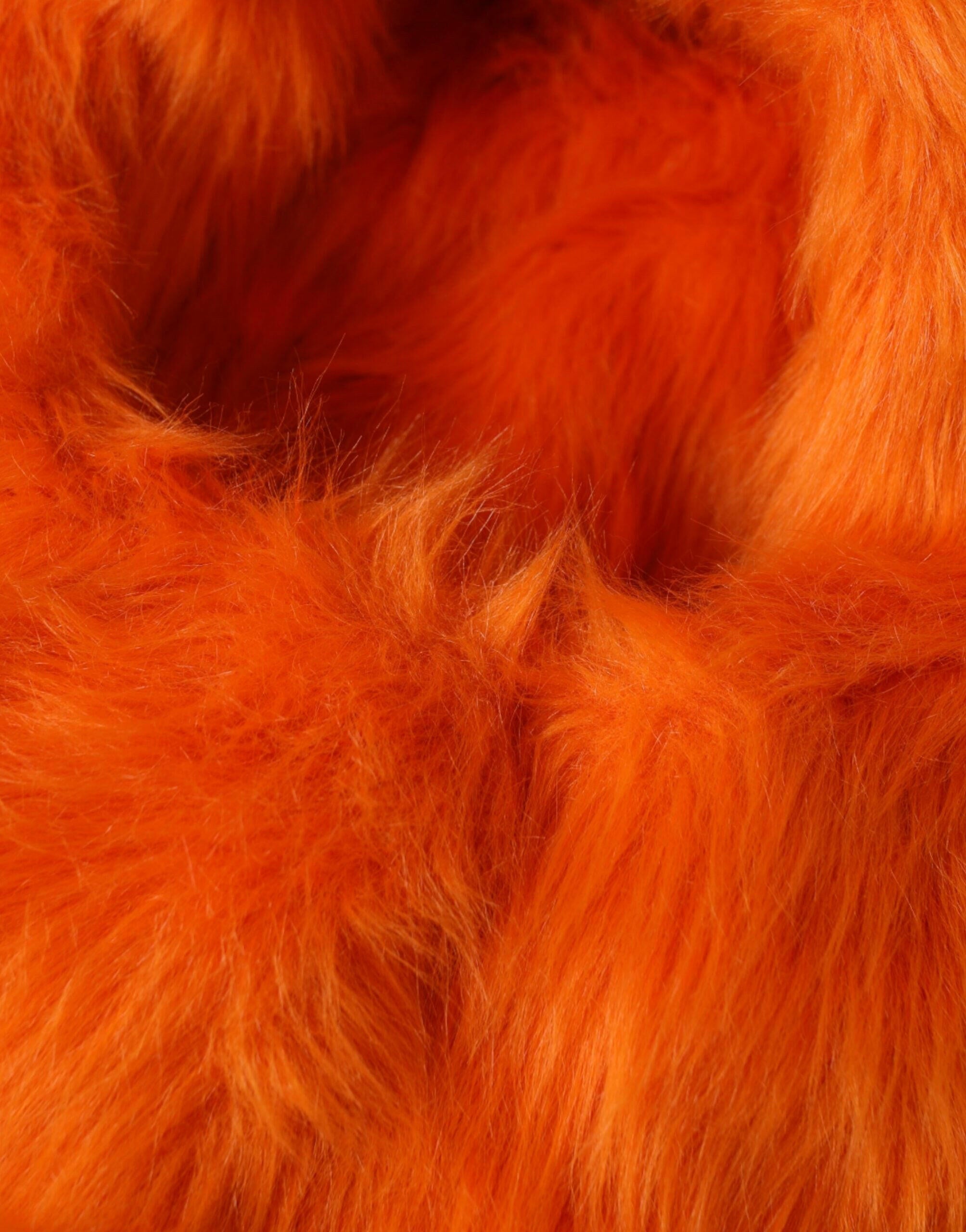 Dolce & Gabbana Orange Faux Fur Whole Head Wrap Hat -   -  Dolce & Gabbana.
