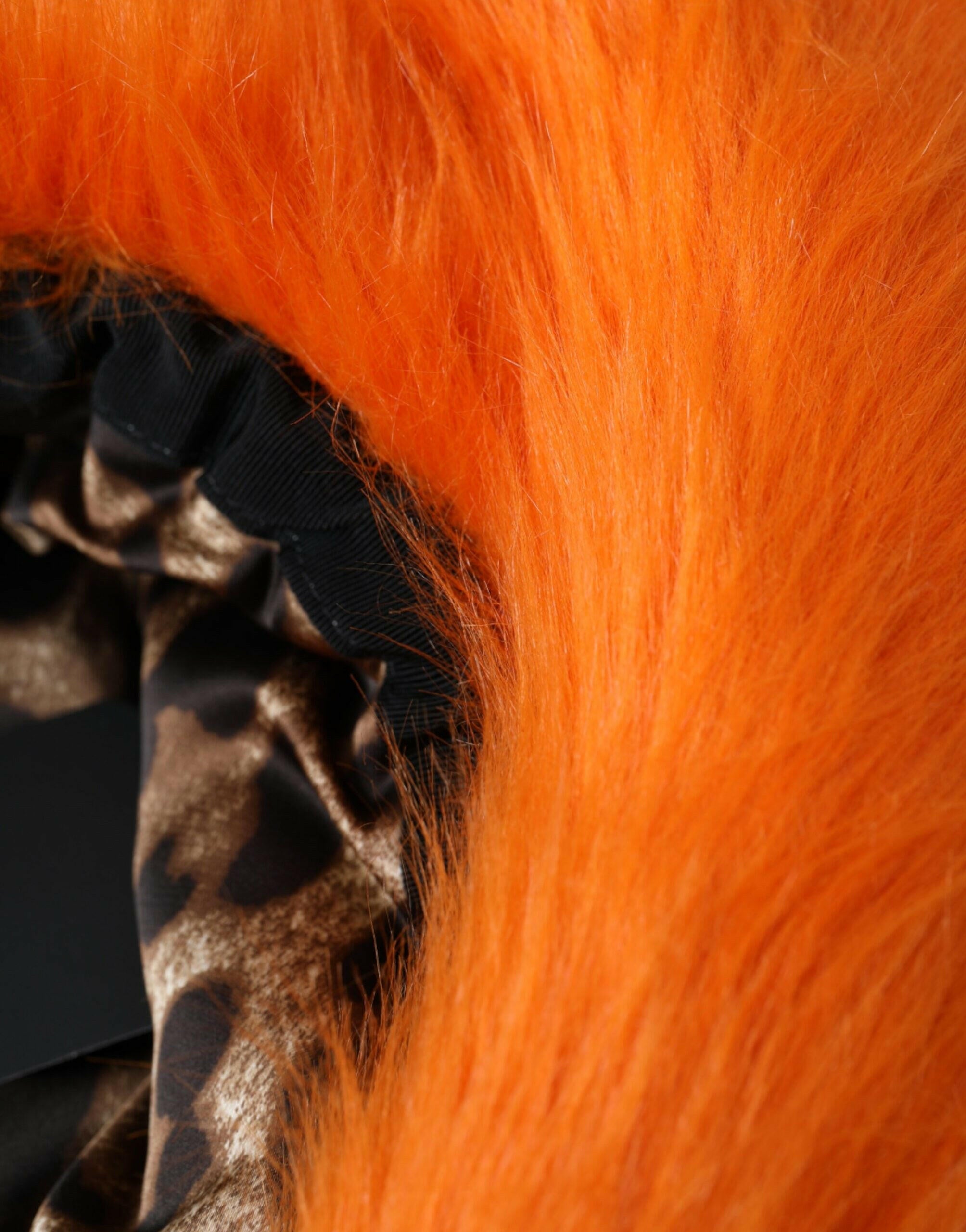 Dolce & Gabbana Orange Faux Fur Polyester Fedora Hat -   -  Dolce & Gabbana.