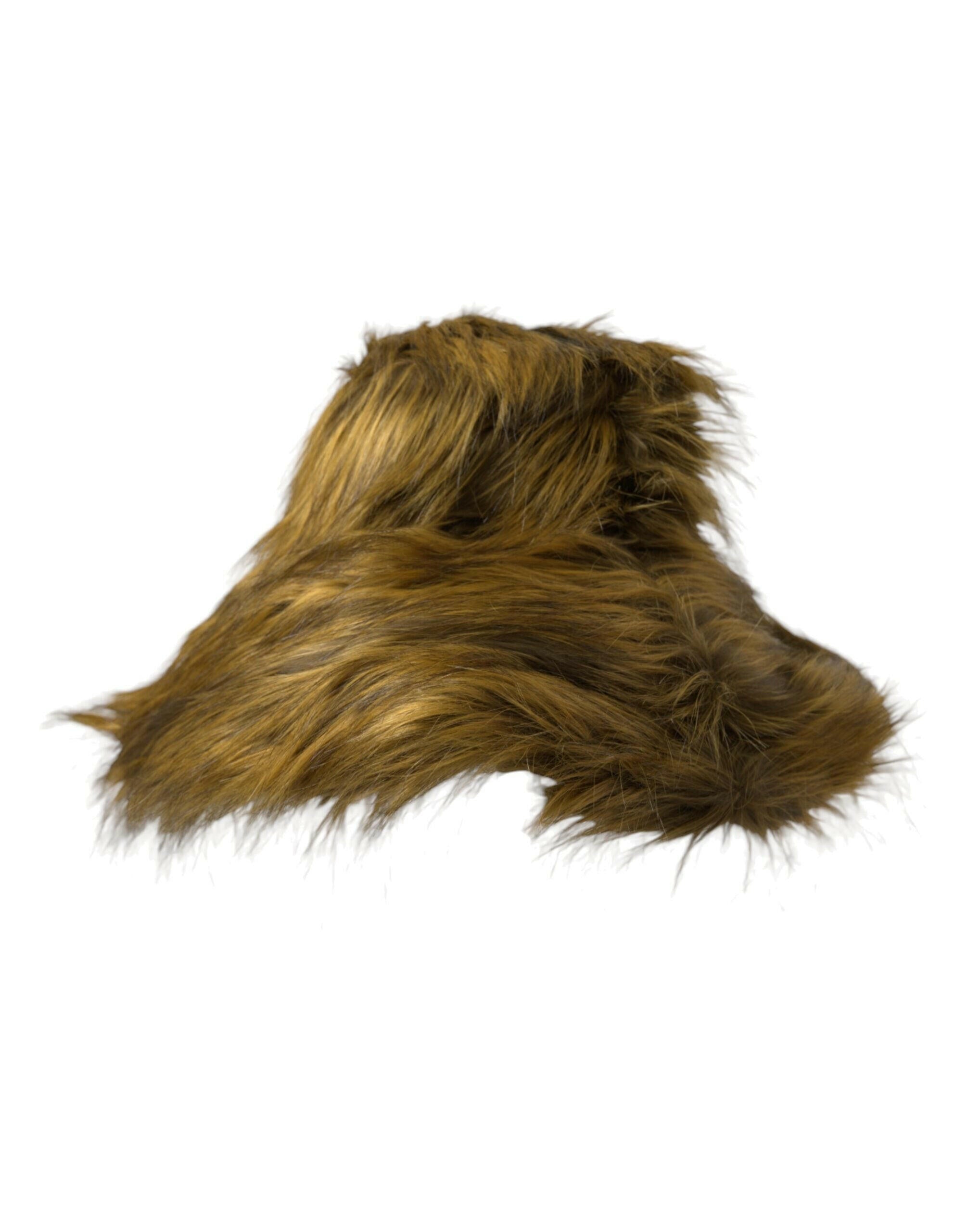 Dolce & Gabbana Brown Modacrylic Faux Fur Bucket Hat -   -  Dolce & Gabbana.