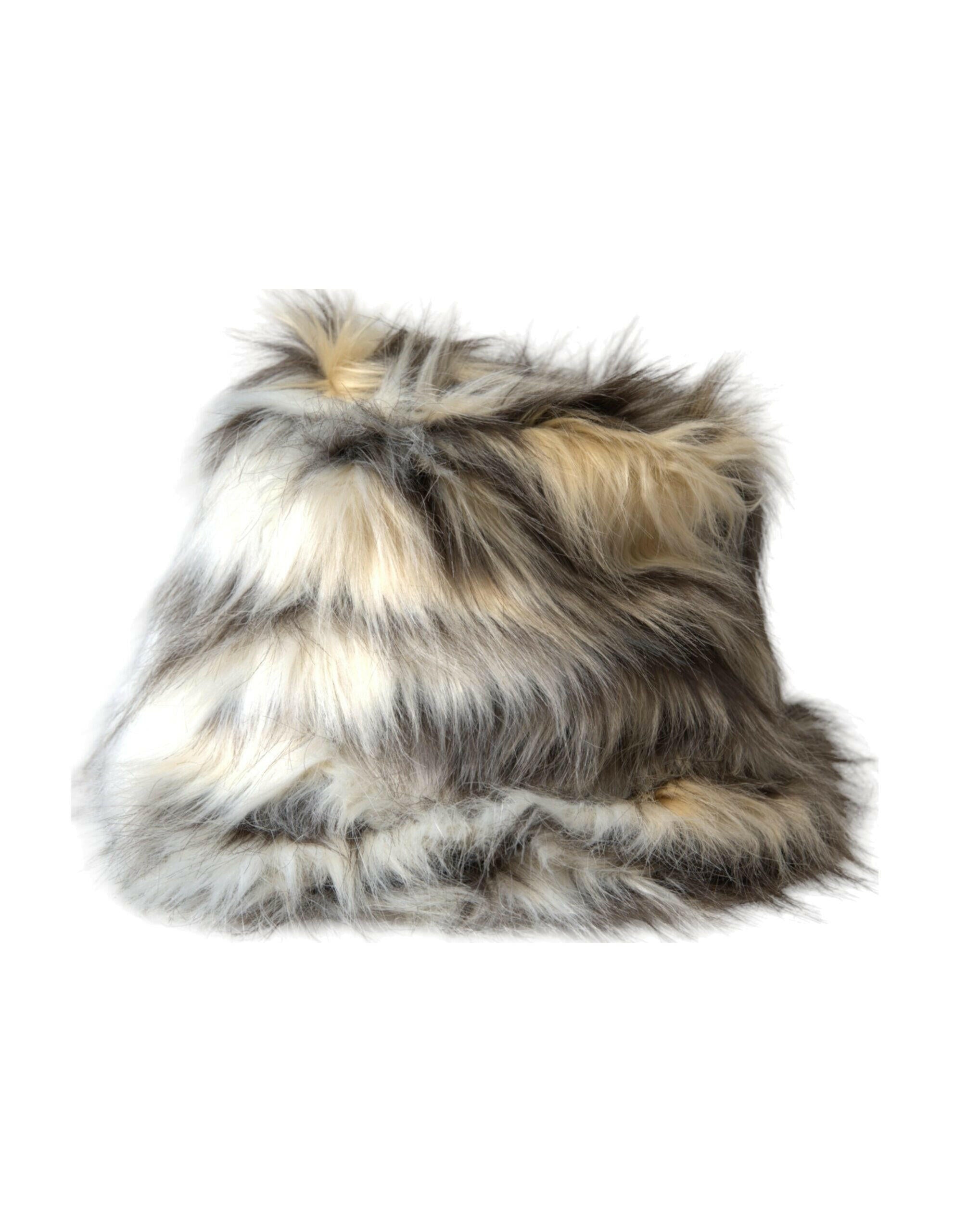 Dolce & Gabbana Multicolor Acrylic Fur Women Bucket Hat -   -  Dolce & Gabbana.