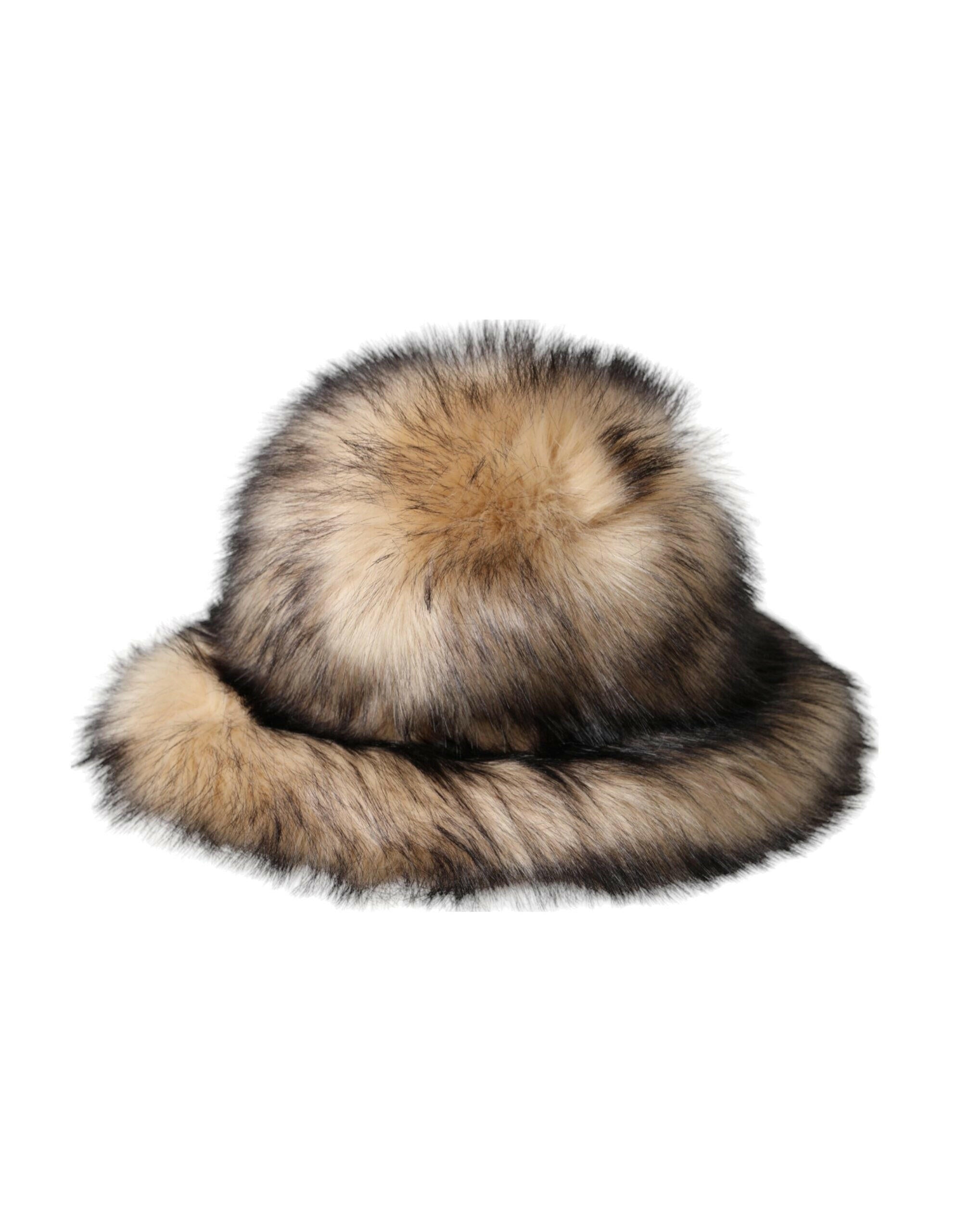 Dolce & Gabbana Brown Faux Fur Modacrylic Fedora Hat -   -  Dolce & Gabbana.