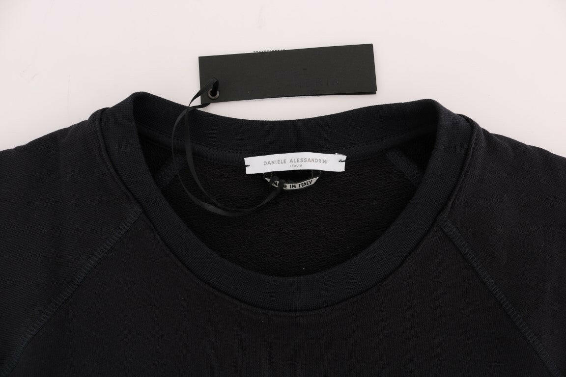Daniele Alessandrini Blue Crewneck Cotton Sweater -   -  Daniele Alessandrini.
