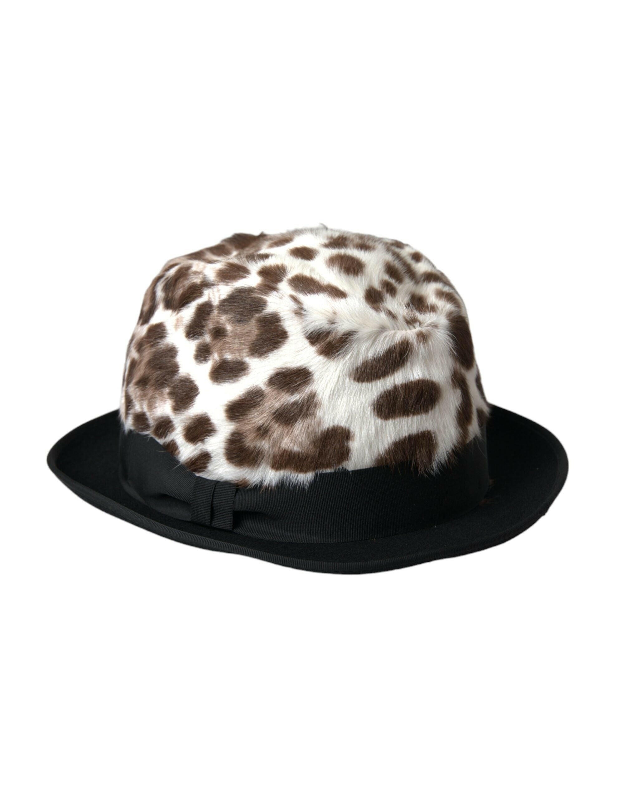 Dolce & Gabbana Multicolor Leopard Women Fedora Hat -   -  Dolce & Gabbana.