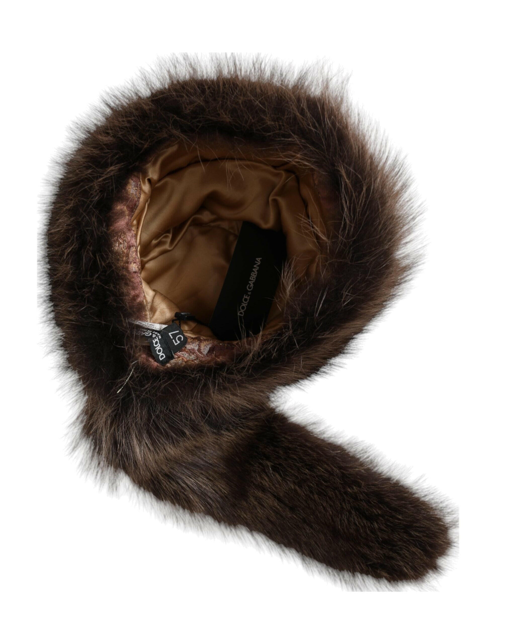 Dolce & Gabbana Women Brown Raccoon Fur Bucket Hat -   -  Dolce & Gabbana.