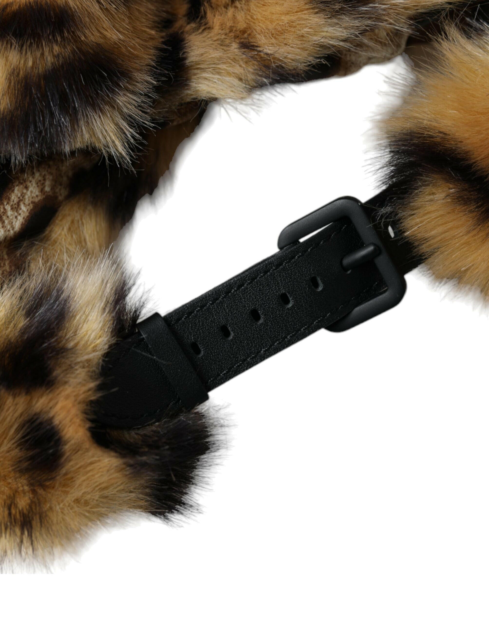 Dolce & Gabbana Brown Leopard Fur Women Bucket Hat -   -  Dolce & Gabbana.