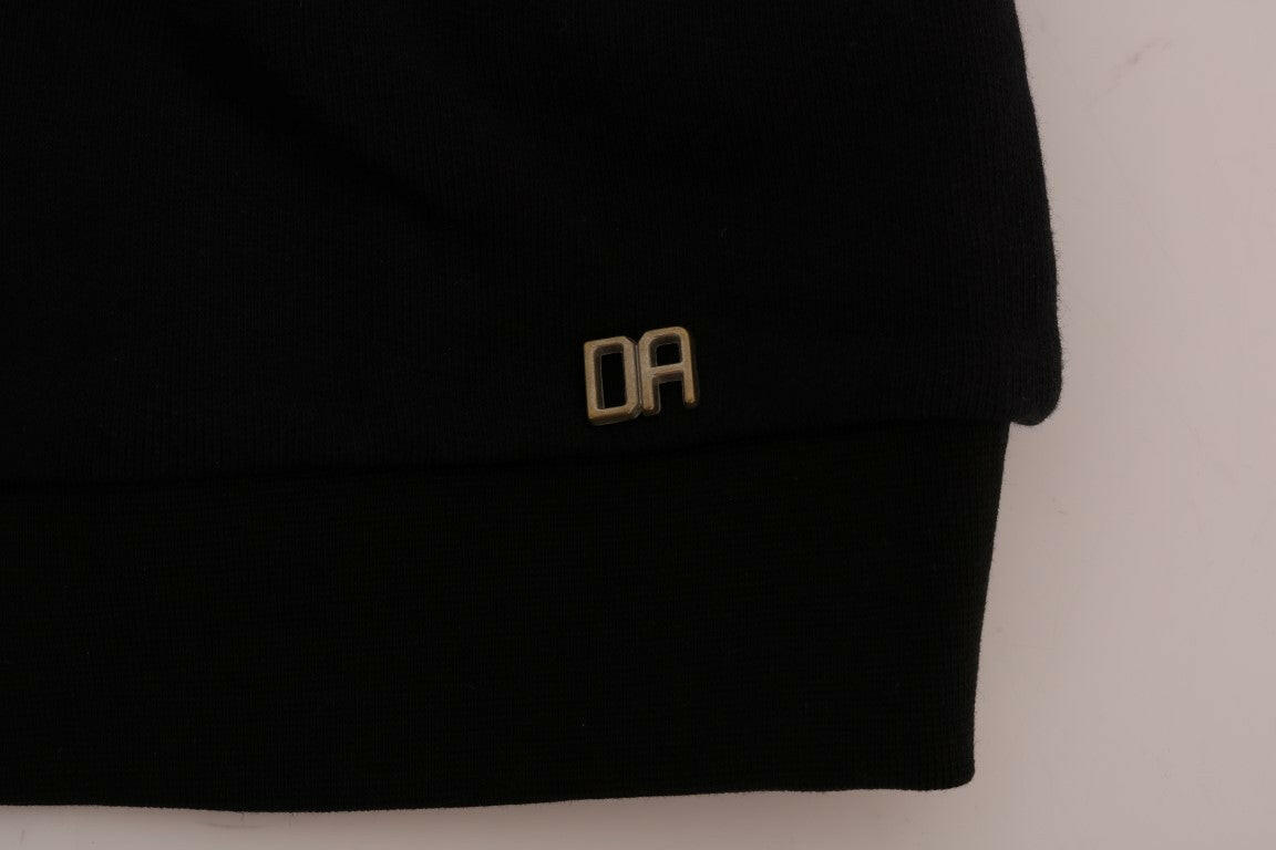 Daniele Alessandrini Black Crewneck Cotton Pullover Sweater -   -  Daniele Alessandrini.
