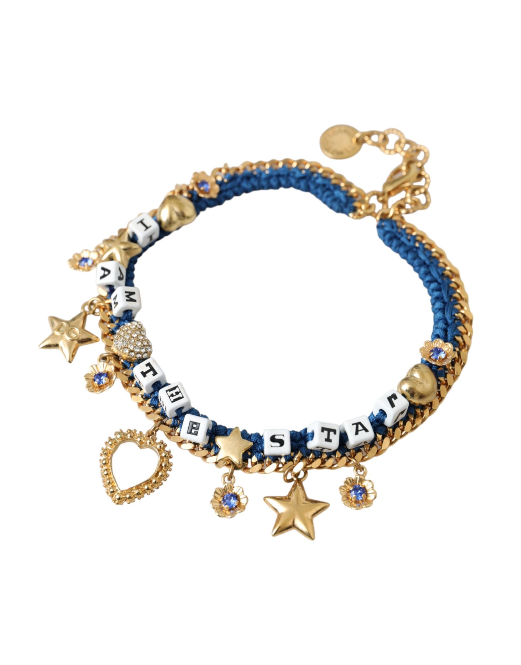 Dolce & Gabbana Gold Tone Brass Chain Iam The Star Bracelet -   -  Dolce & Gabbana.