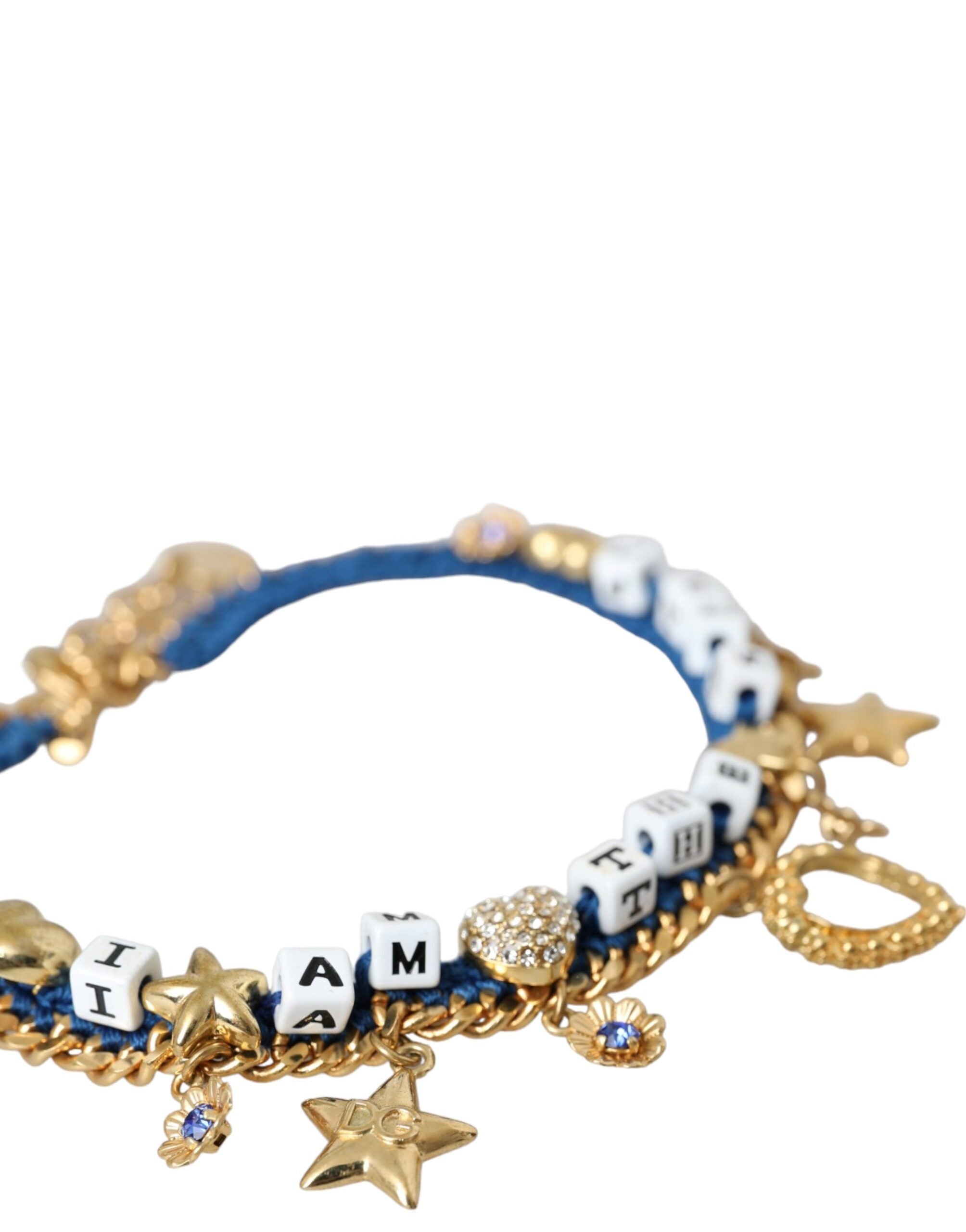Dolce & Gabbana Gold Tone Brass Chain Iam The Star Bracelet -   -  Dolce & Gabbana.