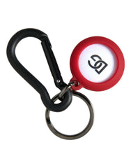 Dolce & Gabbana Red Rubber DG Logo Round Metal Brass Keyring Keychain -  Men´s Keychains -  Dolce & Gabbana.