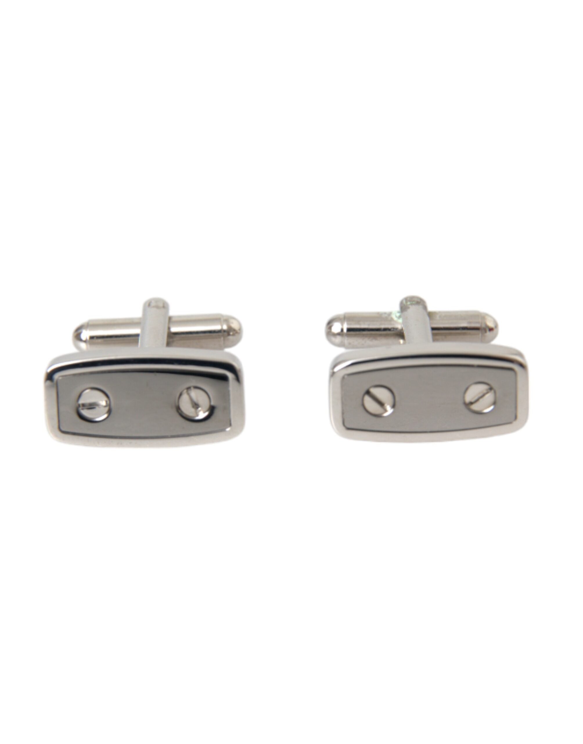 Dolce & Gabbana Silver Plated Metal Brass Pin Men Cufflinks -   -  Dolce & Gabbana.