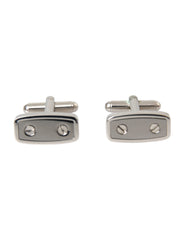 Dolce & Gabbana Silver Plated Metal Brass Pin Men Cufflinks -   -  Dolce & Gabbana.