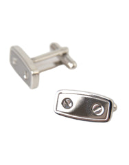 Dolce & Gabbana Silver Plated Metal Brass Pin Men Cufflinks -   -  Dolce & Gabbana.