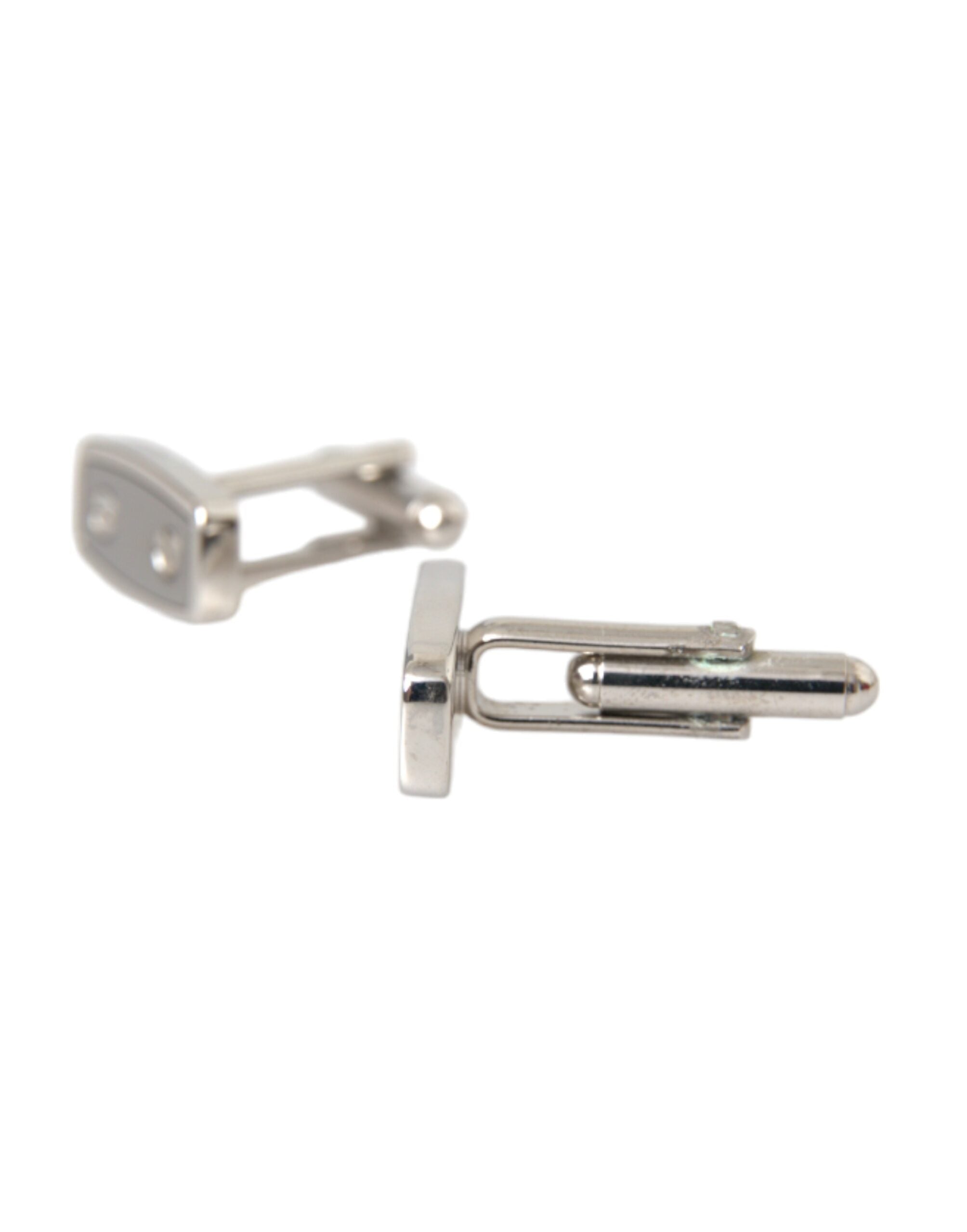Dolce & Gabbana Silver Plated Metal Brass Pin Men Cufflinks -   -  Dolce & Gabbana.