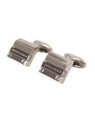 Dolce & Gabbana Silver Plated Metal Brass DG Logo Pin Cufflinks -   -  Dolce & Gabbana.