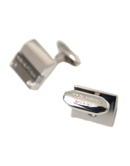 Dolce & Gabbana Silver Plated Metal Brass DG Logo Pin Cufflinks -   -  Dolce & Gabbana.