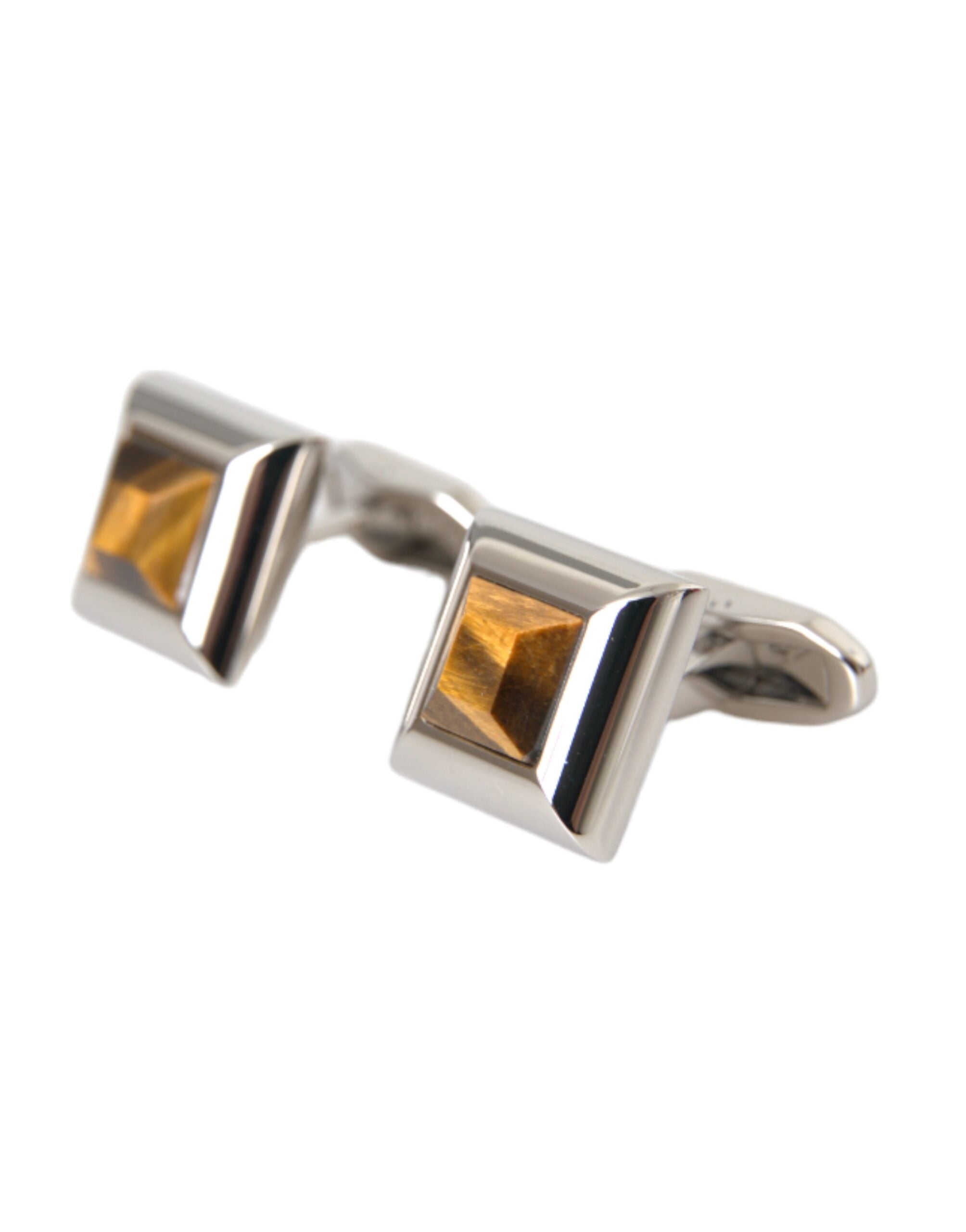 Dolce & Gabbana Silver Plated Brass Pin Crystal Cufflinks -   -  Dolce & Gabbana.