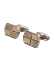 Dolce & Gabbana Silver Gold Plated Metal Brass Pin Cufflinks -   -  Dolce & Gabbana.