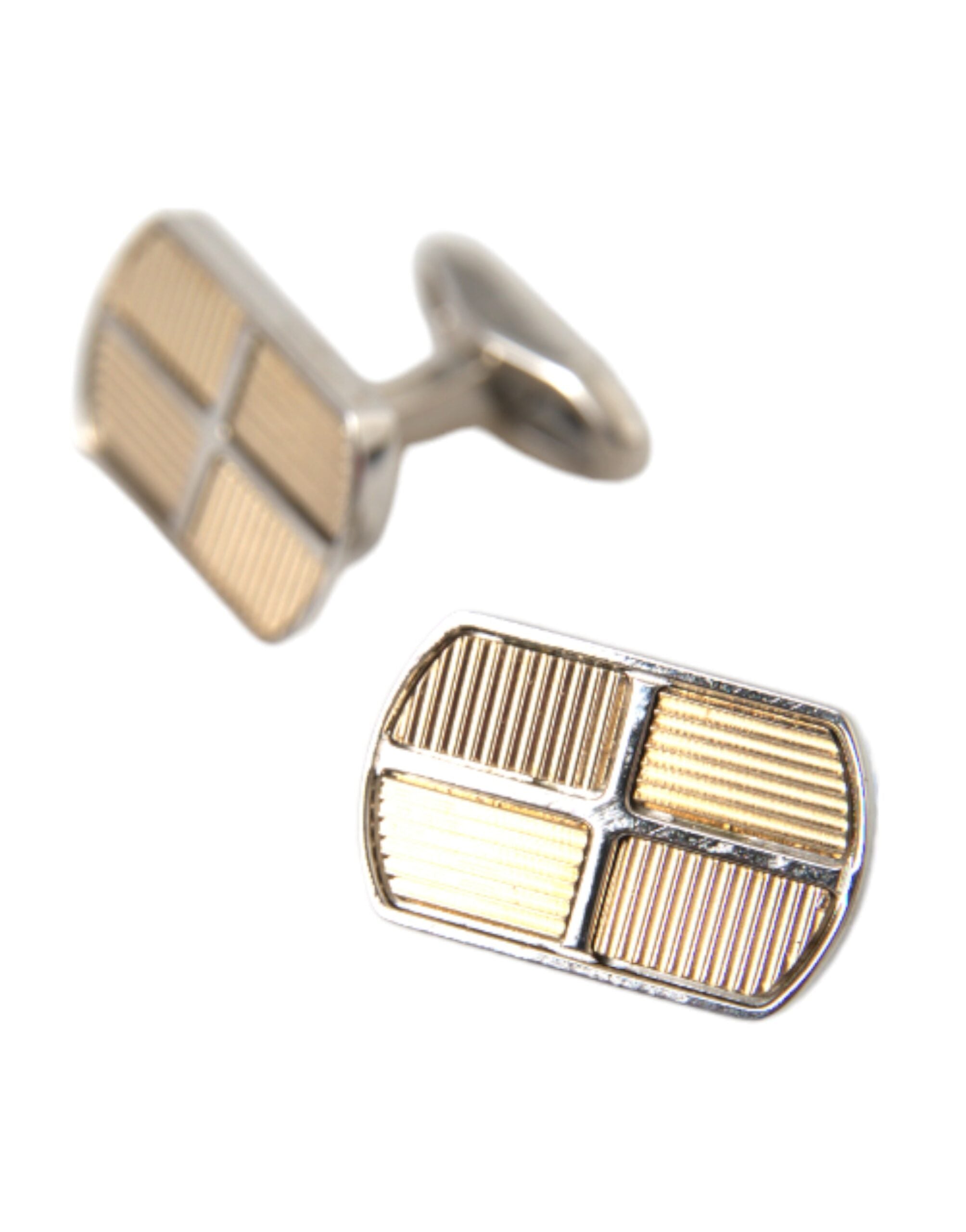 Dolce & Gabbana Silver Gold Plated Metal Brass Pin Cufflinks -   -  Dolce & Gabbana.