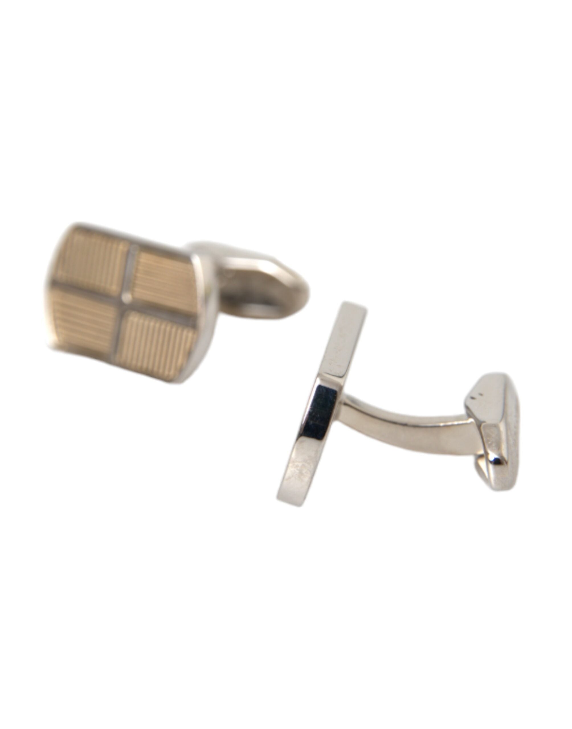 Dolce & Gabbana Silver Gold Plated Metal Brass Pin Cufflinks -   -  Dolce & Gabbana.