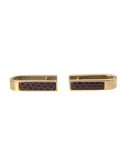 Dolce & Gabbana Gold Plated Metal Brass Pin Men Cufflinks -   -  Dolce & Gabbana.