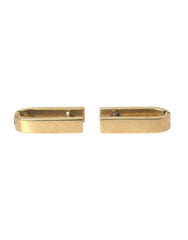 Dolce & Gabbana Gold Plated Metal Brass Pin Men Cufflinks -   -  Dolce & Gabbana.