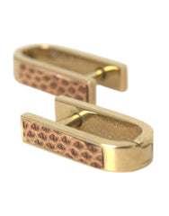 Dolce & Gabbana Gold Plated Metal Brass Pin Men Cufflinks -   -  Dolce & Gabbana.