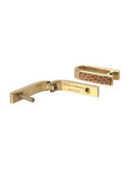 Dolce & Gabbana Gold Plated Metal Brass Pin Men Cufflinks -   -  Dolce & Gabbana.