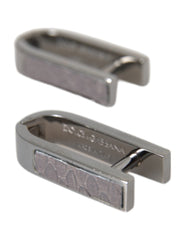 Dolce & Gabbana Silver Plated Metal Brass Pin Men Cufflinks -   -  Dolce & Gabbana.