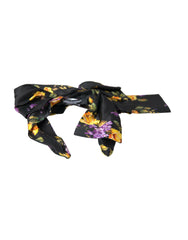 Dolce & Gabbana Black Floral Applique Silk Women Headband Diadem -   -  Dolce & Gabbana.