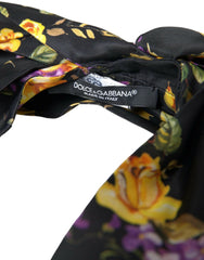 Dolce & Gabbana Black Floral Applique Silk Women Headband Diadem -   -  Dolce & Gabbana.
