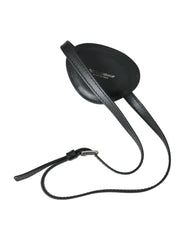 Dolce & Gabbana Black Calfskin Leather Metal DG Logo Eye Patch -   -  Dolce & Gabbana.