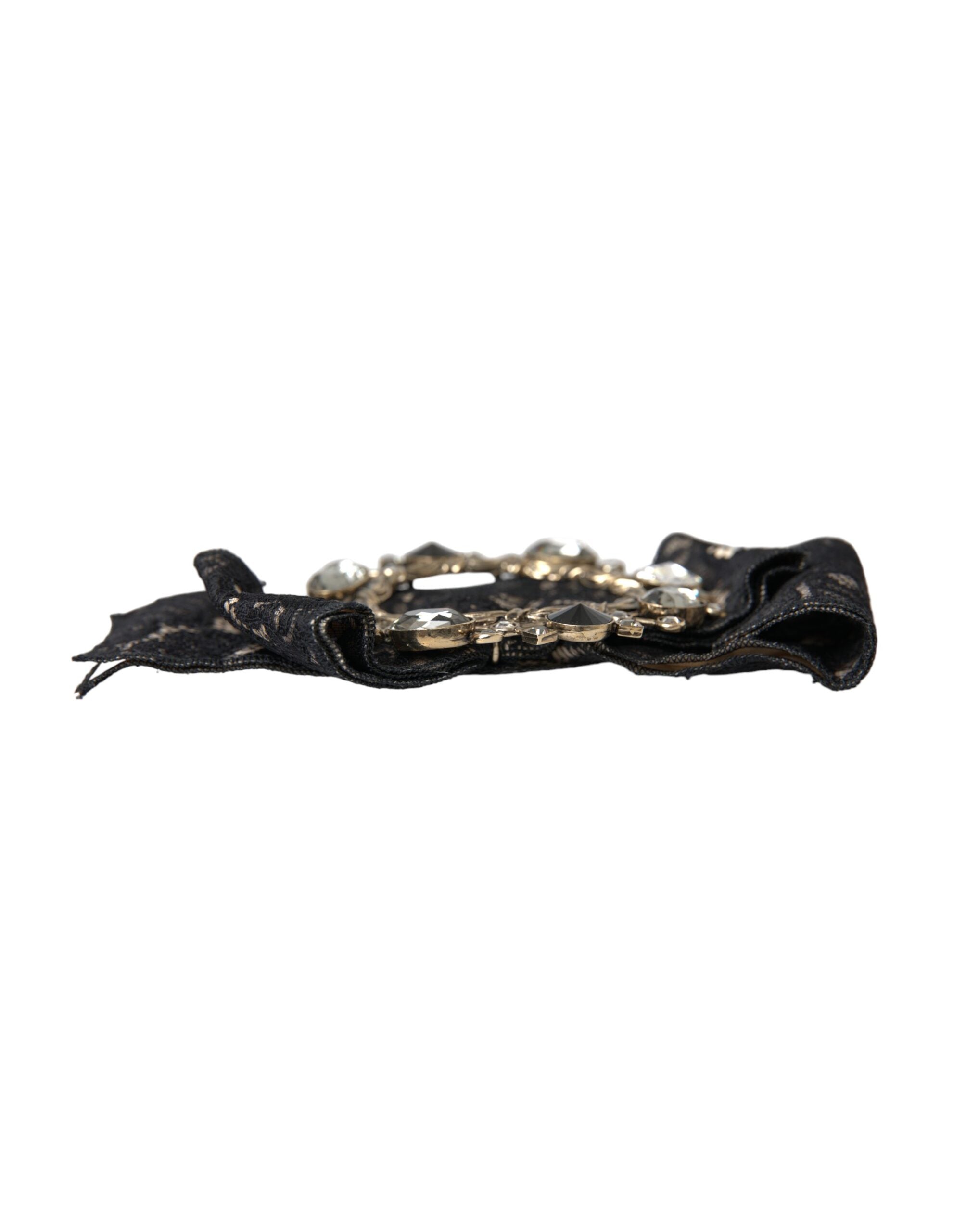 Dolce & Gabbana Black Lace Crystal Handmade Brooch Hair Pin -   -  Dolce & Gabbana.