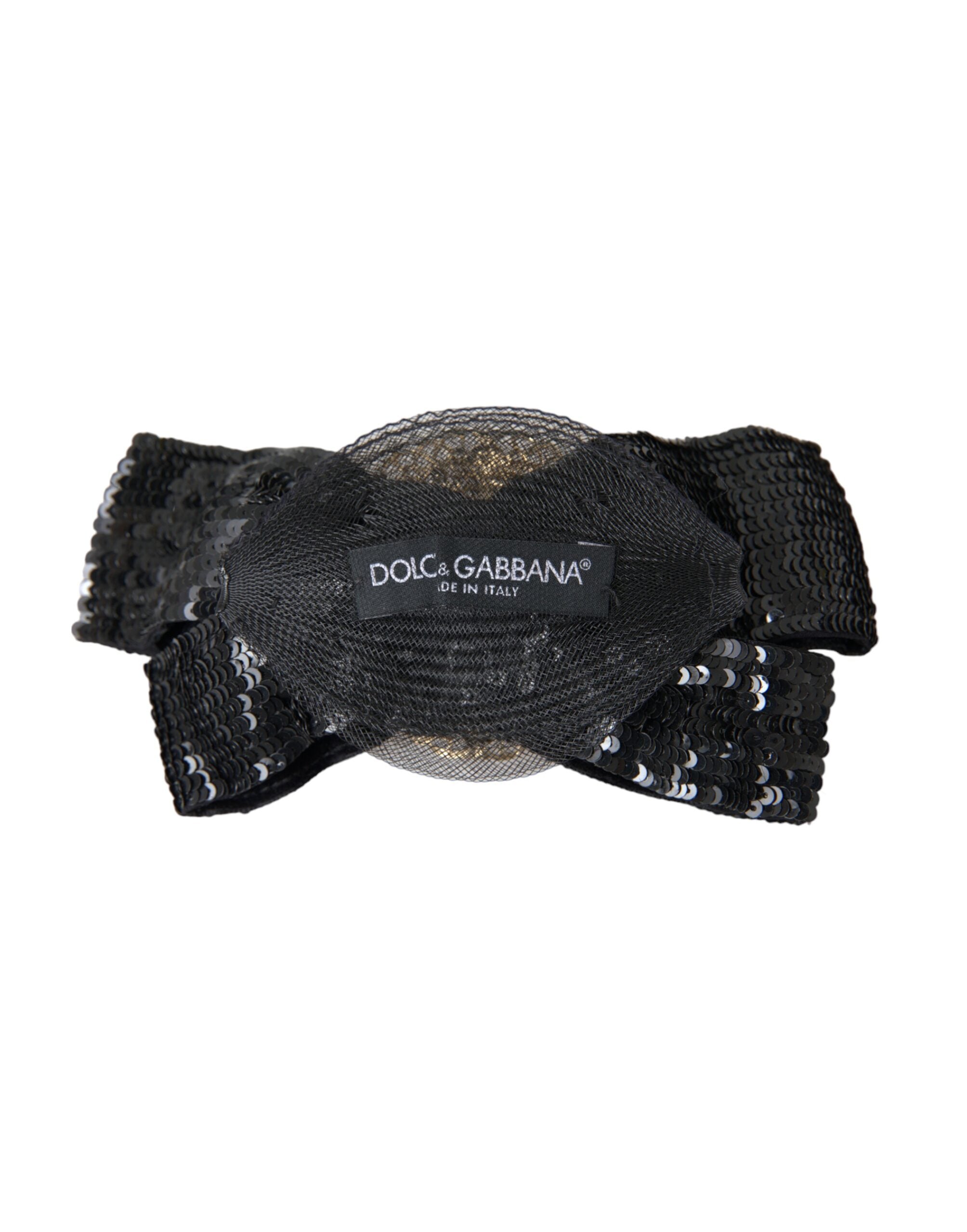 Dolce & Gabbana Black Sequin Pearl Handmade Brooch Hair Pin -   -  Dolce & Gabbana.