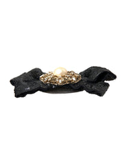 Dolce & Gabbana Black Sequin Pearl Handmade Brooch Hair Pin -   -  Dolce & Gabbana.