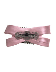 Dolce & Gabbana Pink Satin Crystal Jewelry Brooch Hair Pin -   -  Dolce & Gabbana.