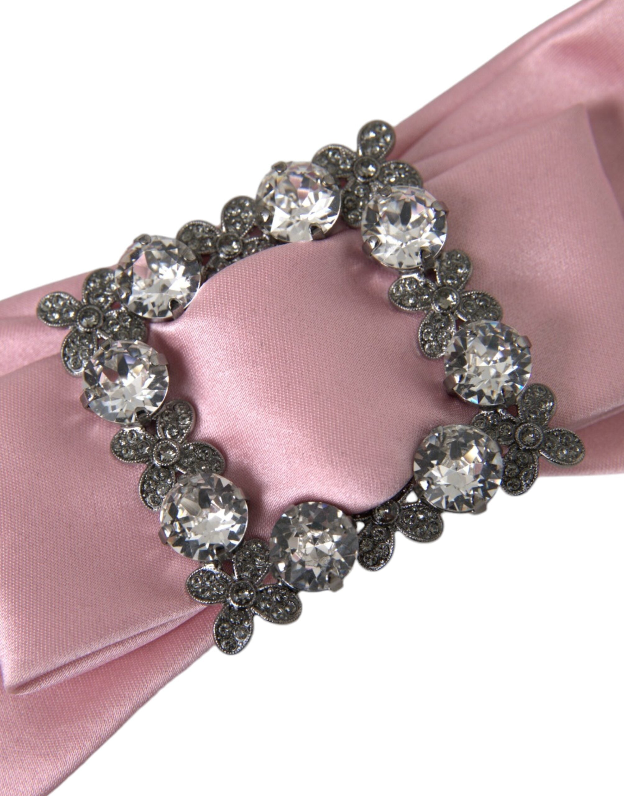 Dolce & Gabbana Pink Satin Crystal Jewelry Brooch Hair Pin -   -  Dolce & Gabbana.