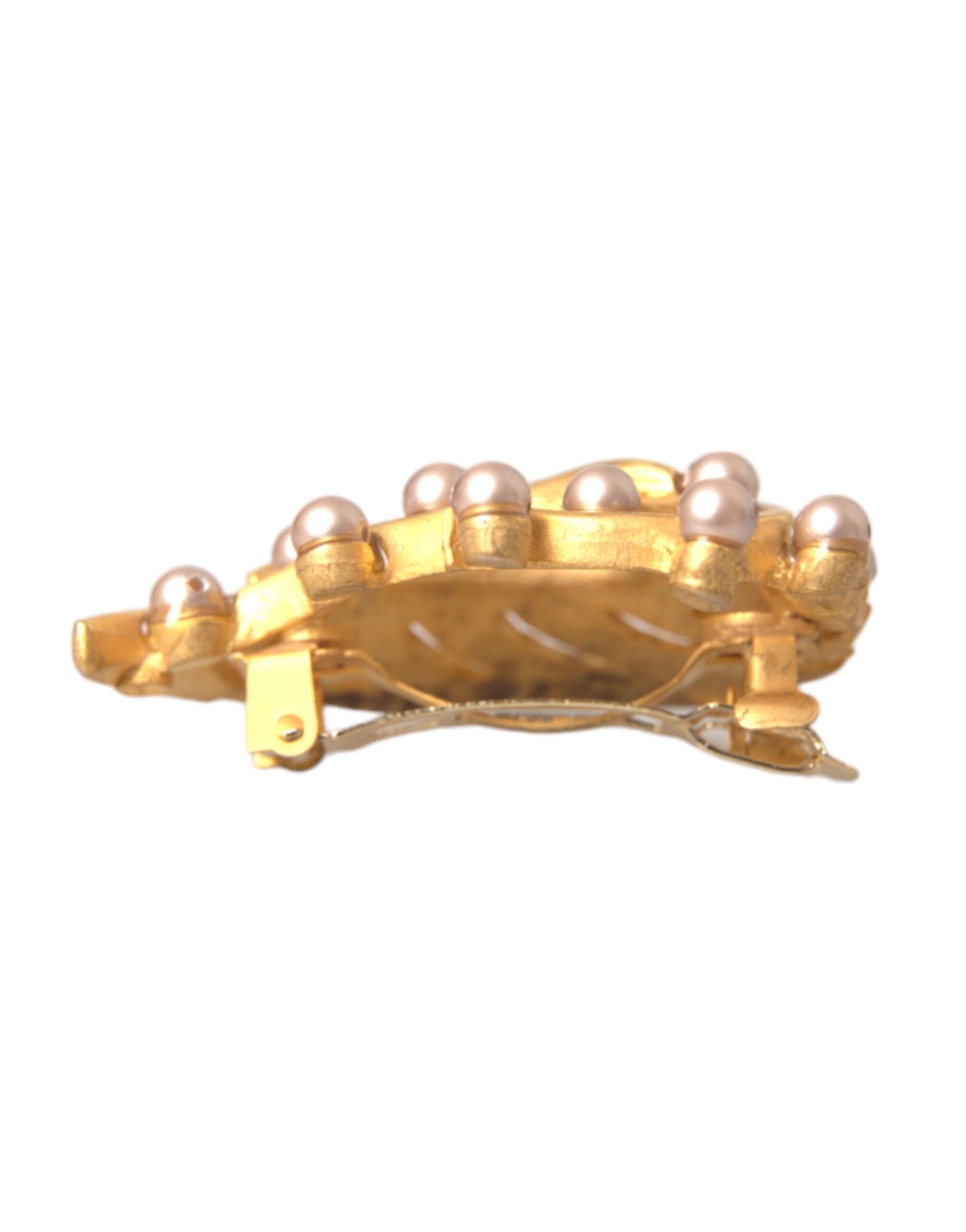 Dolce & Gabbana Gold Brass Leaf Embellished Jewelry Brooch Hair Pin -   -  Dolce & Gabbana.