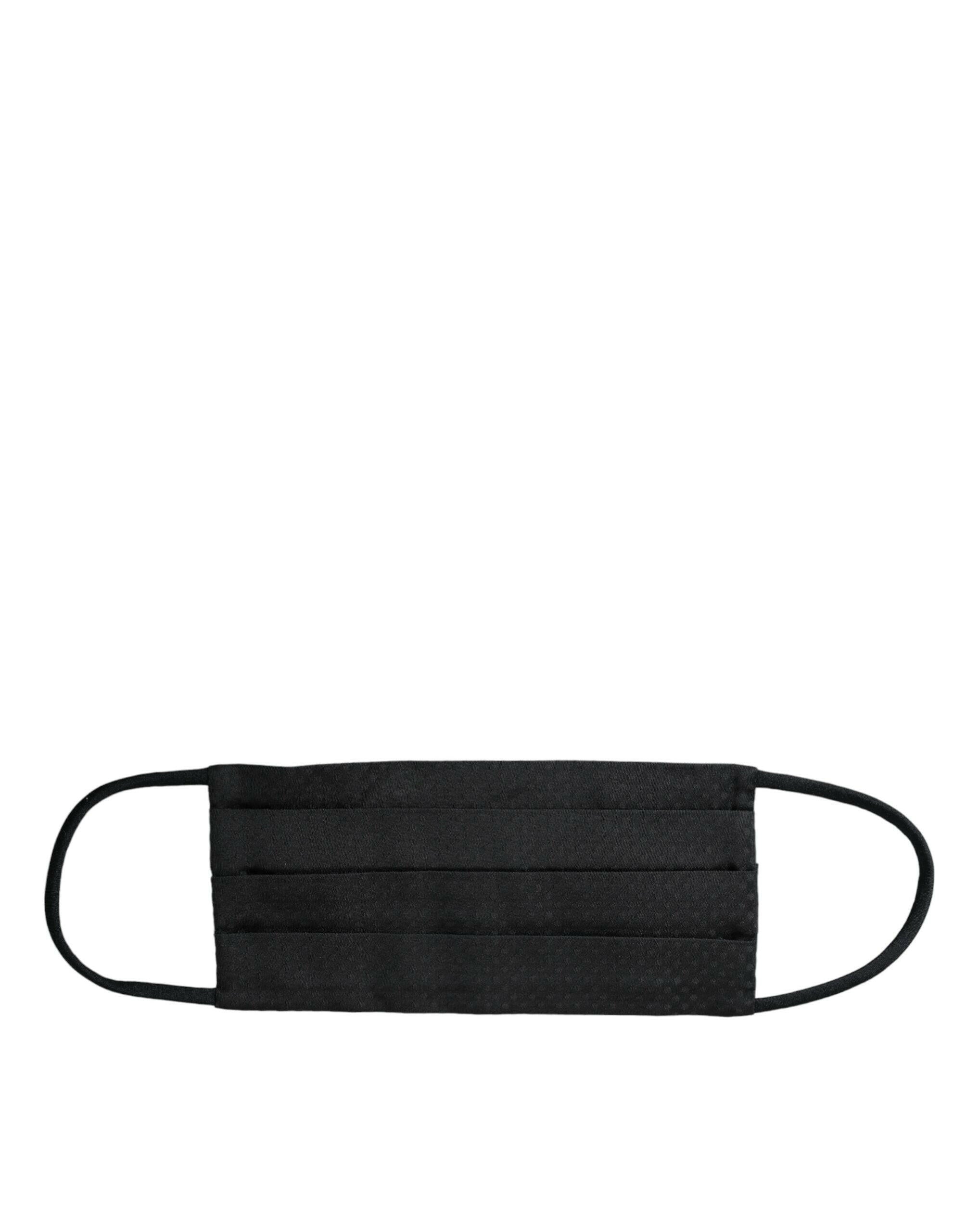 Dolce & Gabbana Black 100% Silk Adjustable Necktie Face Mask -  Neckties, Men -  Dolce & Gabbana.