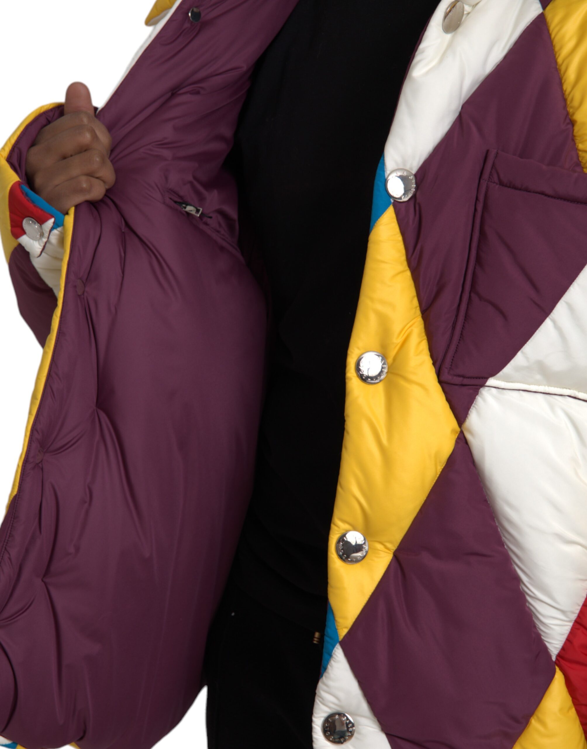 Dolce & Gabbana Multicolor Windbreaker Puffer Jacket Men -   -  Dolce & Gabbana.