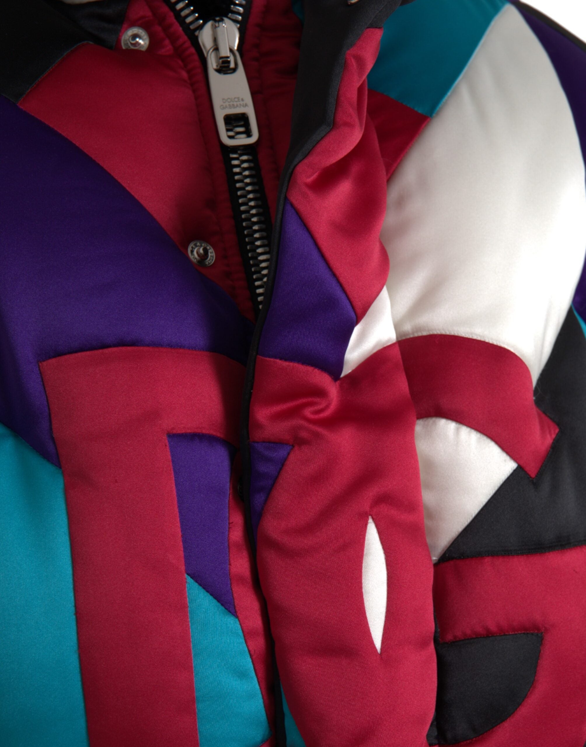 Dolce & Gabbana Multicolor Logo Windbreaker Puffer Jacket -   -  Dolce & Gabbana.