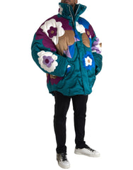 Dolce & Gabbana Multicolor Floral Windbreaker Puffer Jacket -   -  Dolce & Gabbana.