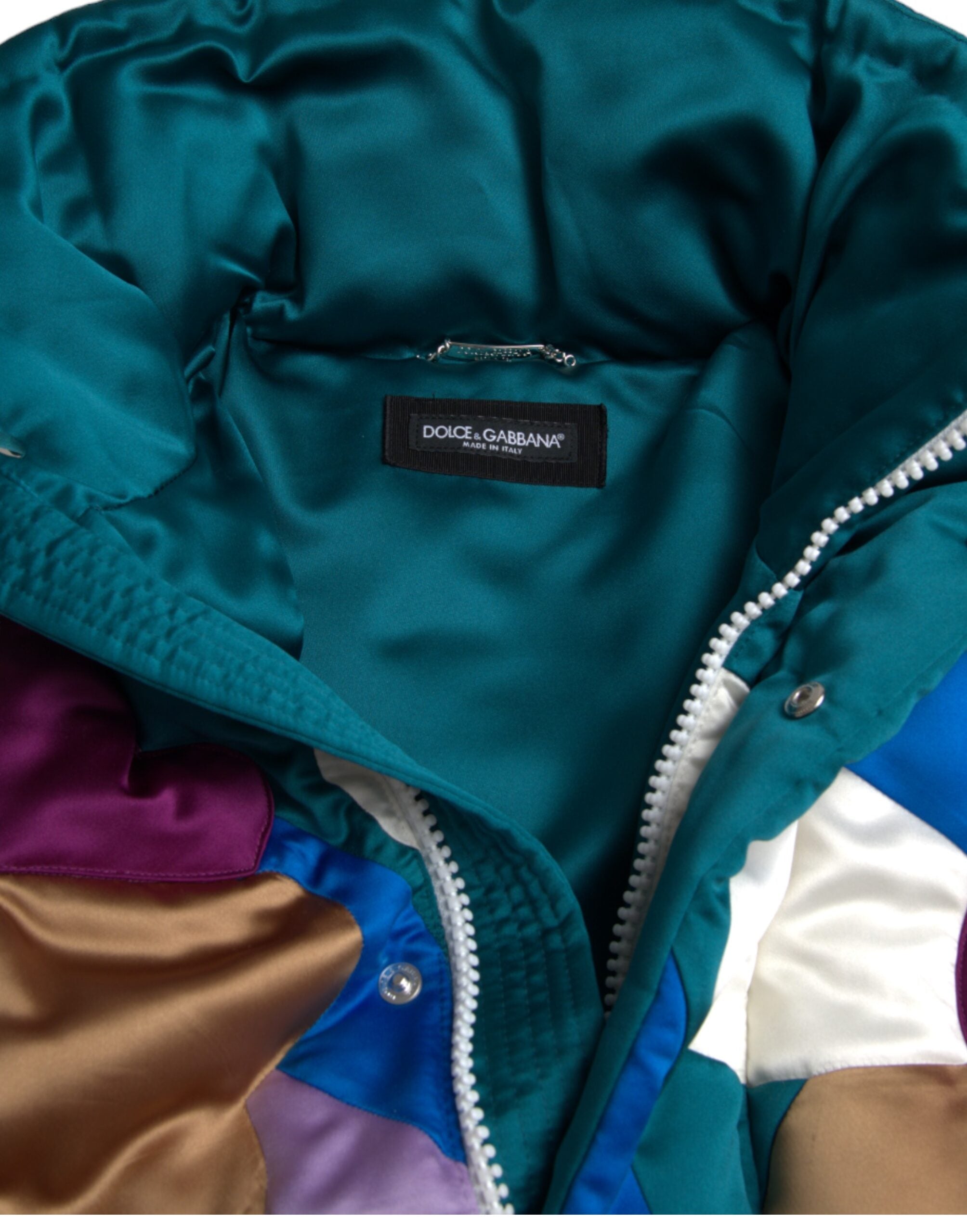 Dolce & Gabbana Multicolor Floral Windbreaker Puffer Jacket -   -  Dolce & Gabbana.